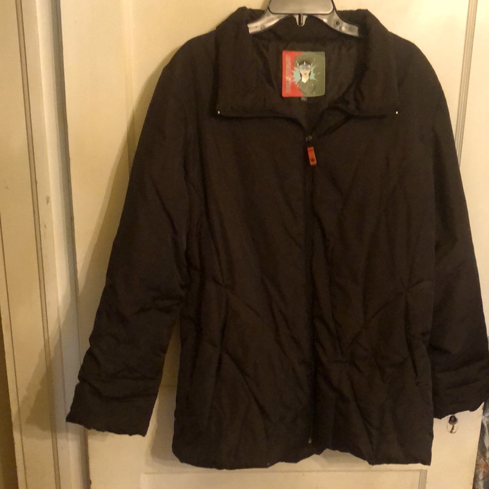 Black down coat. Very warm!